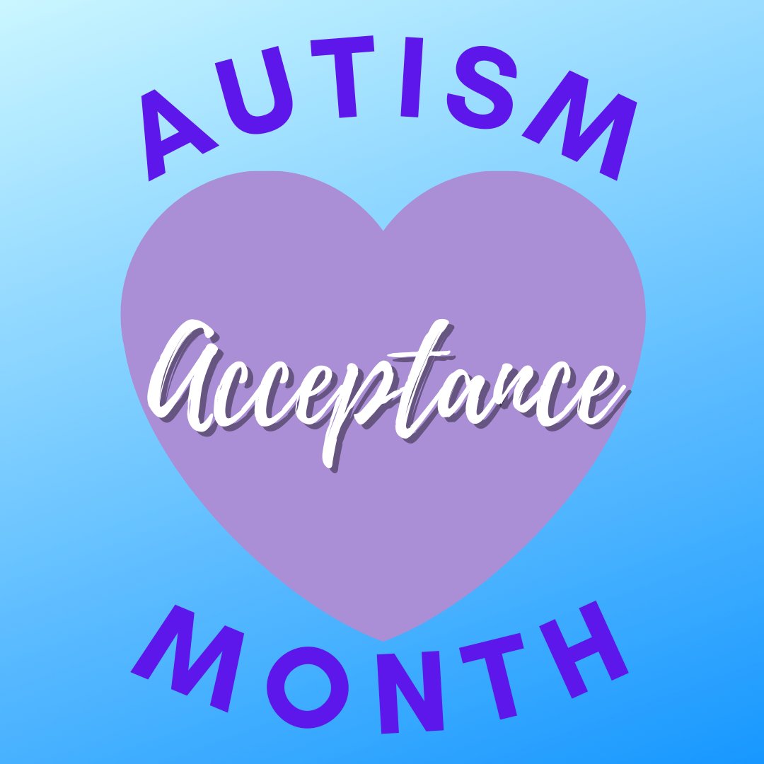 April is Autism Acceptance Month! We think it's important to accept and celebrate everyone for their unique abilities. For all our friends with autism, we celebrate you every month, but especially so in April! 💙