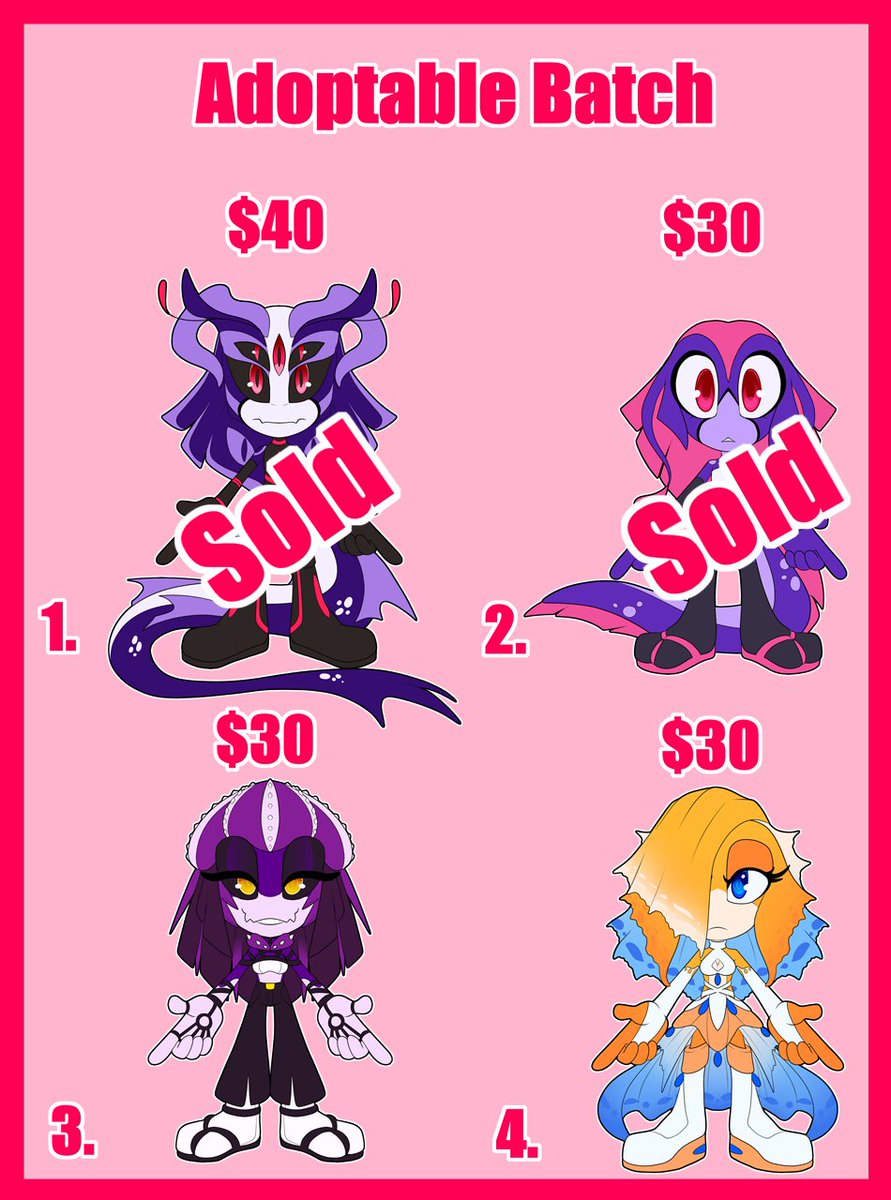 Snarkosaurus1's tweet photo. Reminder that I still have these.
Got a new batch incoming soon for April.
#sonicadopts #sonicadoptables #sonicdesigns https://t.co/OJHqcuavPU
