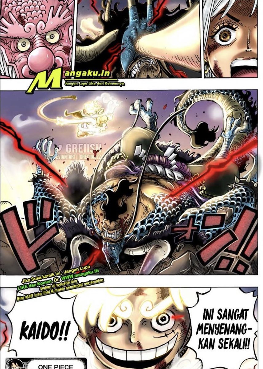 daniel97877640's tweet photo. #ONEPIECE1046 ayoo luffy is so strong that it can penetrate kaido's head i can't wait one piece chapter 1046 https://t.co/VwzRsvyhUj