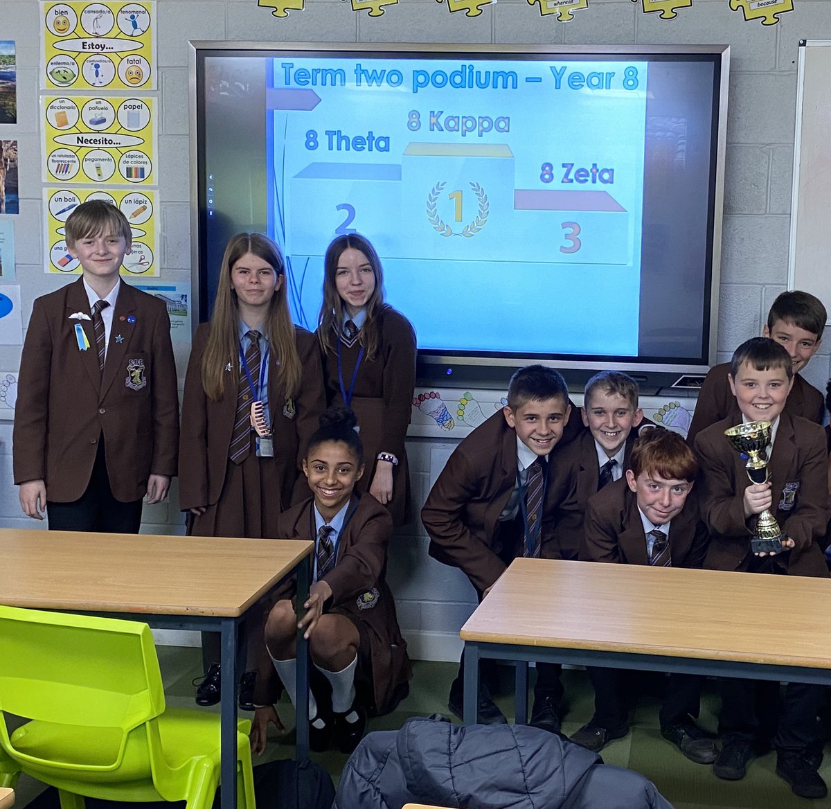 ThornleighMaths's tweet photo. A massive well done to 8 Kappa who have retained their numeracy challenge title this term. They managed to beat 8 Theta and 8 Zeta to the top of the leaderboard and keep hold of the numeracy challenge trophy @thornleigh #numeracycounts https://t.co/w4at52iUTY