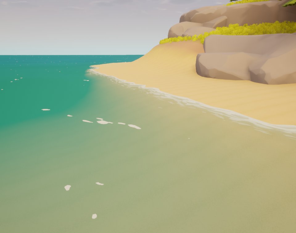 Old vs New water material. Looking much prettier and refreshing!