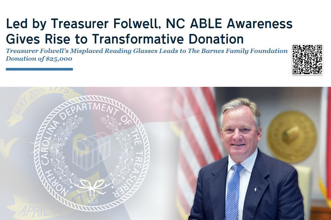 NCABLEProgram's tweet photo. .@DaleFolwell celebrated #DDAM2022 by promoting #NCABLE &amp; recognizing a transformative donation made to @TheArcofNC by The Barnes Family Foundation. He also launched #ThePOWERofFIVE campaign, highlighting NC ABLE's growth &amp; the power of community: https://t.co/dooziwOrVK. https://t.co/4yJv4exWna