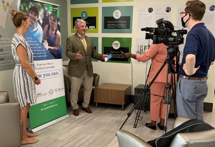 NCABLEProgram's tweet photo. .@DaleFolwell celebrated #DDAM2022 by promoting #NCABLE &amp; recognizing a transformative donation made to @TheArcofNC by The Barnes Family Foundation. He also launched #ThePOWERofFIVE campaign, highlighting NC ABLE's growth &amp; the power of community: https://t.co/dooziwOrVK. https://t.co/4yJv4exWna