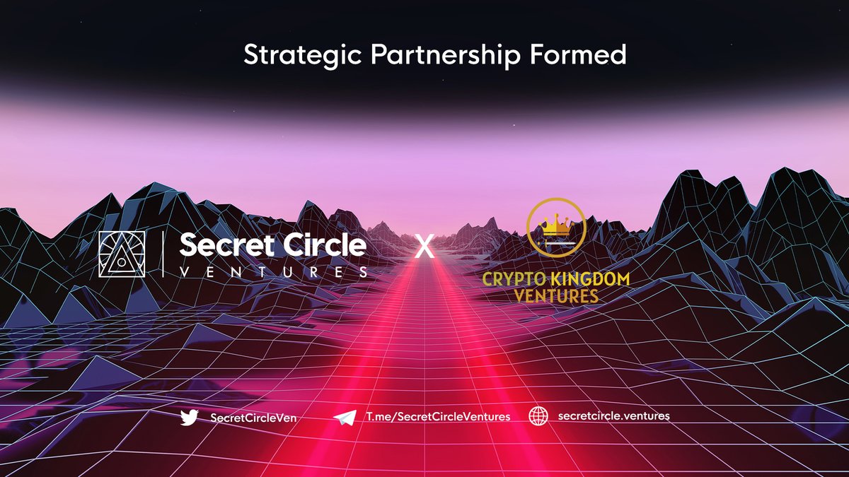 SecretCircleVen's tweet photo. We're extremely proud to announce our strategic partnership with 
@_Cryptokingdom_🤝
 
Crypto Kingdom Ventures is a decentralized project booster
building a web of powerful entrepreneurs! https://t.co/Ljn1WZkwRx