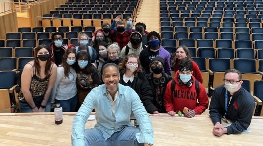 OPS_NWChoirs's tweet photo. The crew at the @OPerformingArts NHSTA masterclass with NW Alum Kevyn Morrow from @hadestown! It was awesome. https://t.co/urWQ2gXcOZ