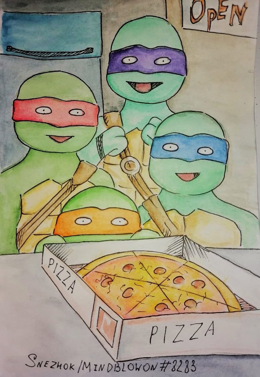 dimasyao's tweet photo. Hello! This is my first art for Mindblowon FAM. I decided to draw art in the style of ninja turtles, because I really love this cartoon and your project
 @MindblowonNFT
@TED3166
@KatevTrainer
 @PapaBear994
 #MindblowonArt https://t.co/Vct0JK3pbw