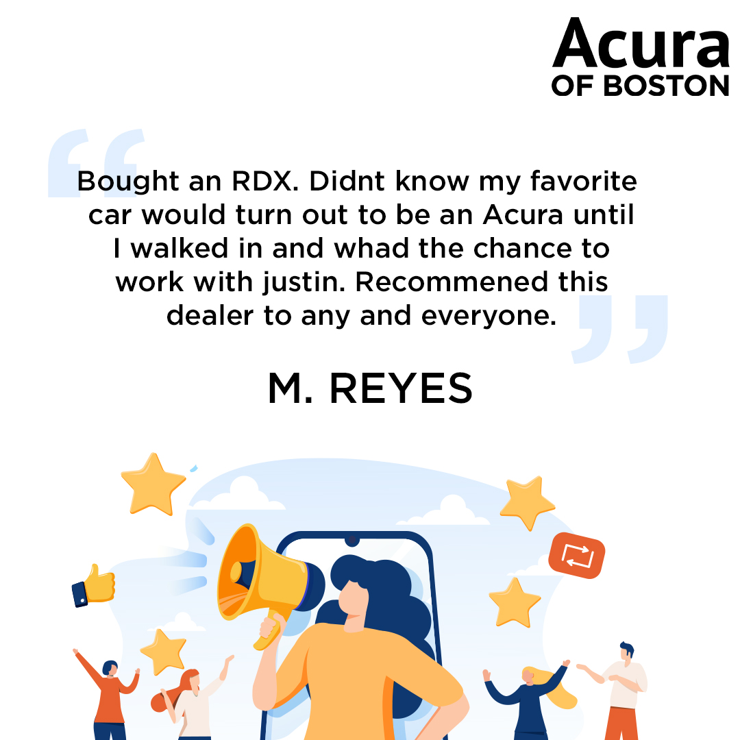 AcuraBoston's tweet photo. 🤗 We want to say thank you to our customers in the Greater Boston area on #FeelGoodFriday! We love your feedback. 👏#acuraofboston #acura #carsforsale https://t.co/FxaJWmspGt