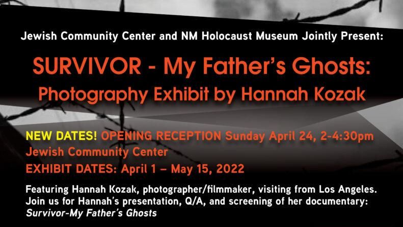 HolocaustNM's tweet photo. Opening today! NMHM and the JCC of Albuquerque invite you to "Survivor-My Father's Ghosts: Photography Exhibit by Hannah Kozak."  Click the link for more information https://t.co/sRQfHXs83L https://t.co/khJm9PheNh