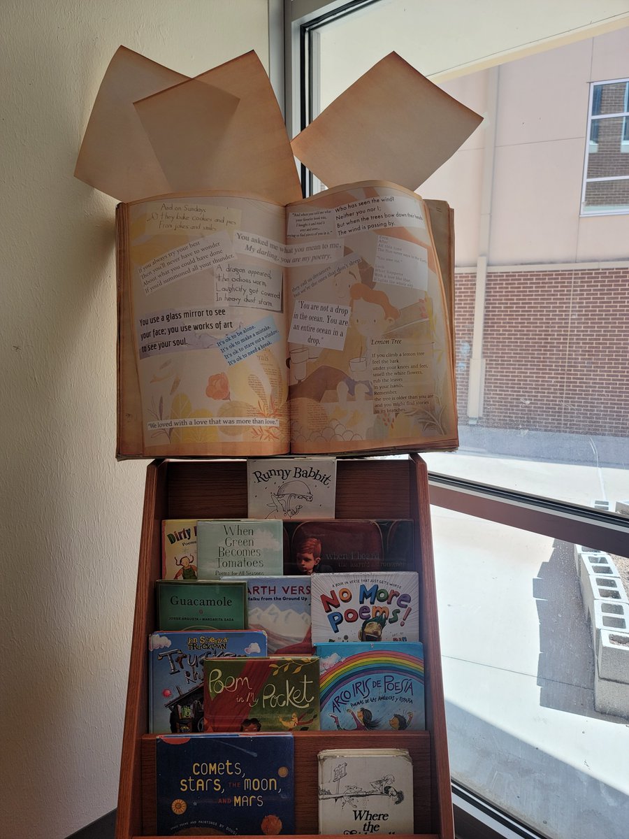 gpisdlibraries's tweet photo. The Poet-Tree will gain leaves as students come to the library. Poetry displays @ochoa_stem @grandprairieisd @GPISDTech https://t.co/kTjvKjDqEG