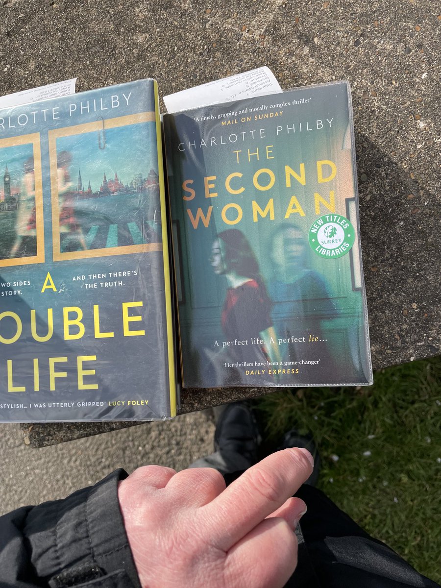 Why I love Hersham Library, Part 597. 

Ordered one book by Charlotte Philby (yes, granddaughter of Kim) and went to collect it….then on the way out, suddenly saw another by her on the rack in the lobby, so went back in to get that too. Our Library never lets you down!