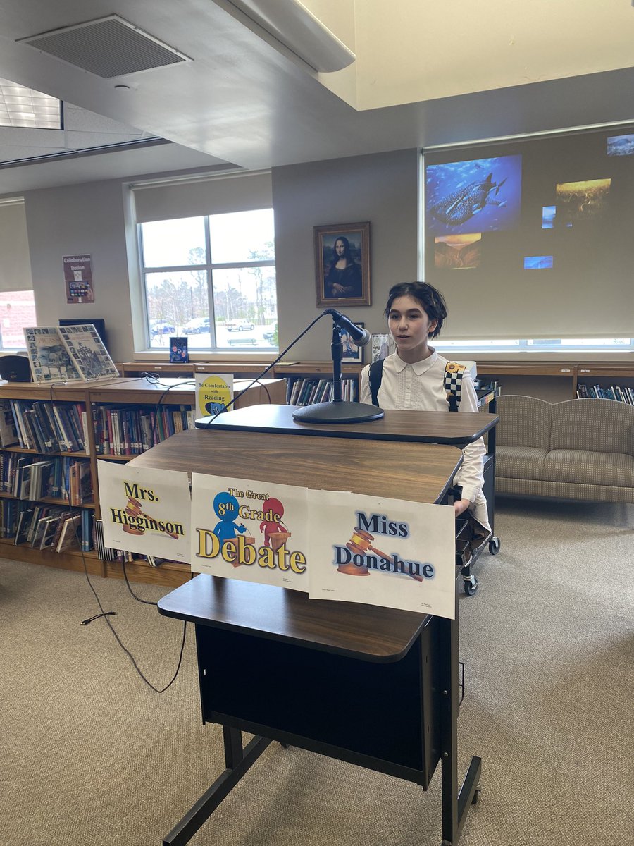 jackiehiggs07's tweet photo. Such an amazing job by my classes &amp; Ms. Donahue’s classes at this year’s debate! So grateful to have a co-worker to help me perfect these types of activities in order to reach all learners. https://t.co/VmGANgIfNo