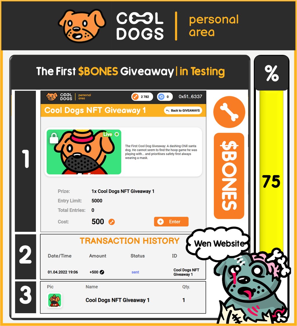 The final mechanics for the Personal Area of the website are in testing 🐶

A core community vote will be the final activator for this in the coming days...