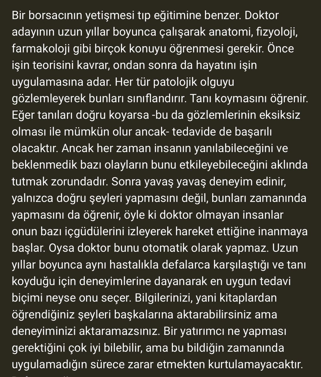 #xu100 #bist #teknik #strateji #psikoloji #borsa 

Bir yatırımcı ne yapması gerektiğini çok iyi bilebilir, ama bu bildiğini zamanında uygulamadığı sürece zarar etmekten kurtulamayacaktır.