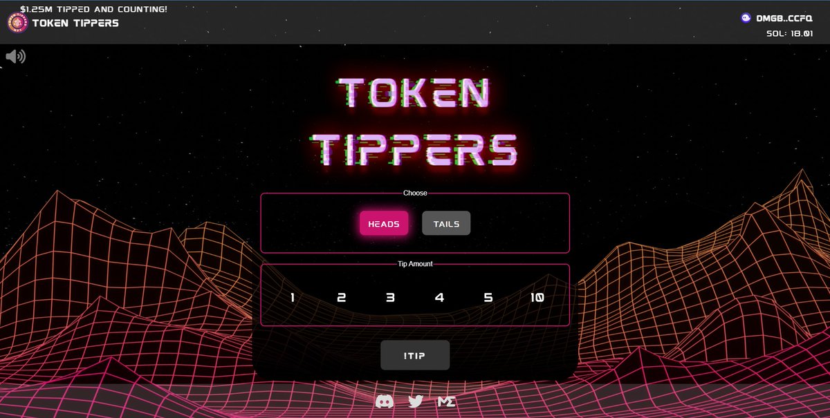 Due to $SOL pumping we decided, "So should we!" Therefor we have updated our Tipping sizes to a minimum of 1 SOL! Happy Tipping :)

Play now -> TokenTippers.win

#Solana #Crypto