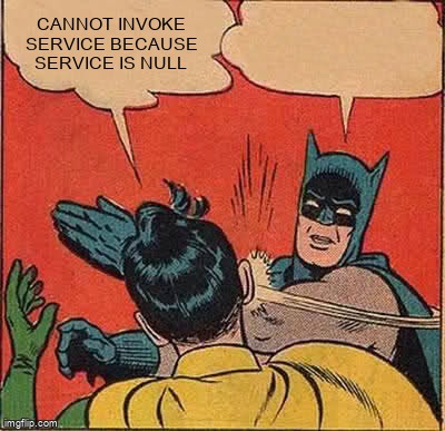 overflow_meme's tweet image. Cannot invoke service because service is null stackoverflow.com/questions/7171… #nullpointerexception #java #springboot