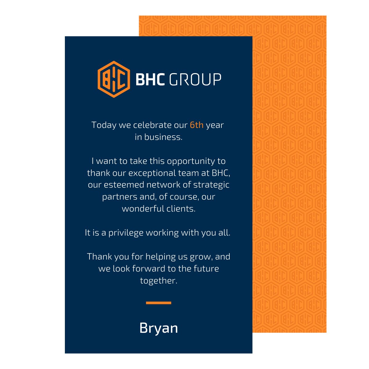 GroupBhc's tweet photo. Today's a special day, BHC celebrates its 6th year in business! It's been an amazing journey so far and looking forward to what lies ahead. 

#managementconsulting #anniversarycelebration #exceptionalpeople #kudos https://t.co/bHYcflD6UN
