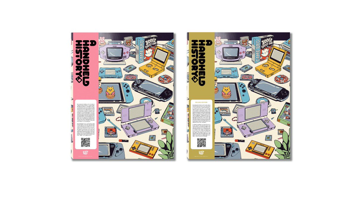 retro_dodo's tweet photo. Here it is! 😱 The official front cover of A Handheld History in collaboration with @lostincult 📕

@400facts absolutely nailed it. 🔥

Crowdfunding is going live on 7th April. 🗓 

Save the date, you’re not going to want to miss it. ✅ 

There will also be two editions. 🤩 https://t.co/t3YftApgyT