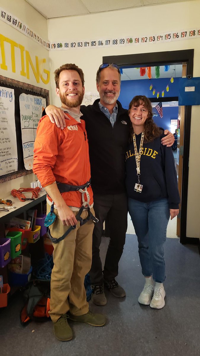 Such a sweet moment to have my brother and father join us for career day! I love sharing my two loves- my family and my job!💙💛