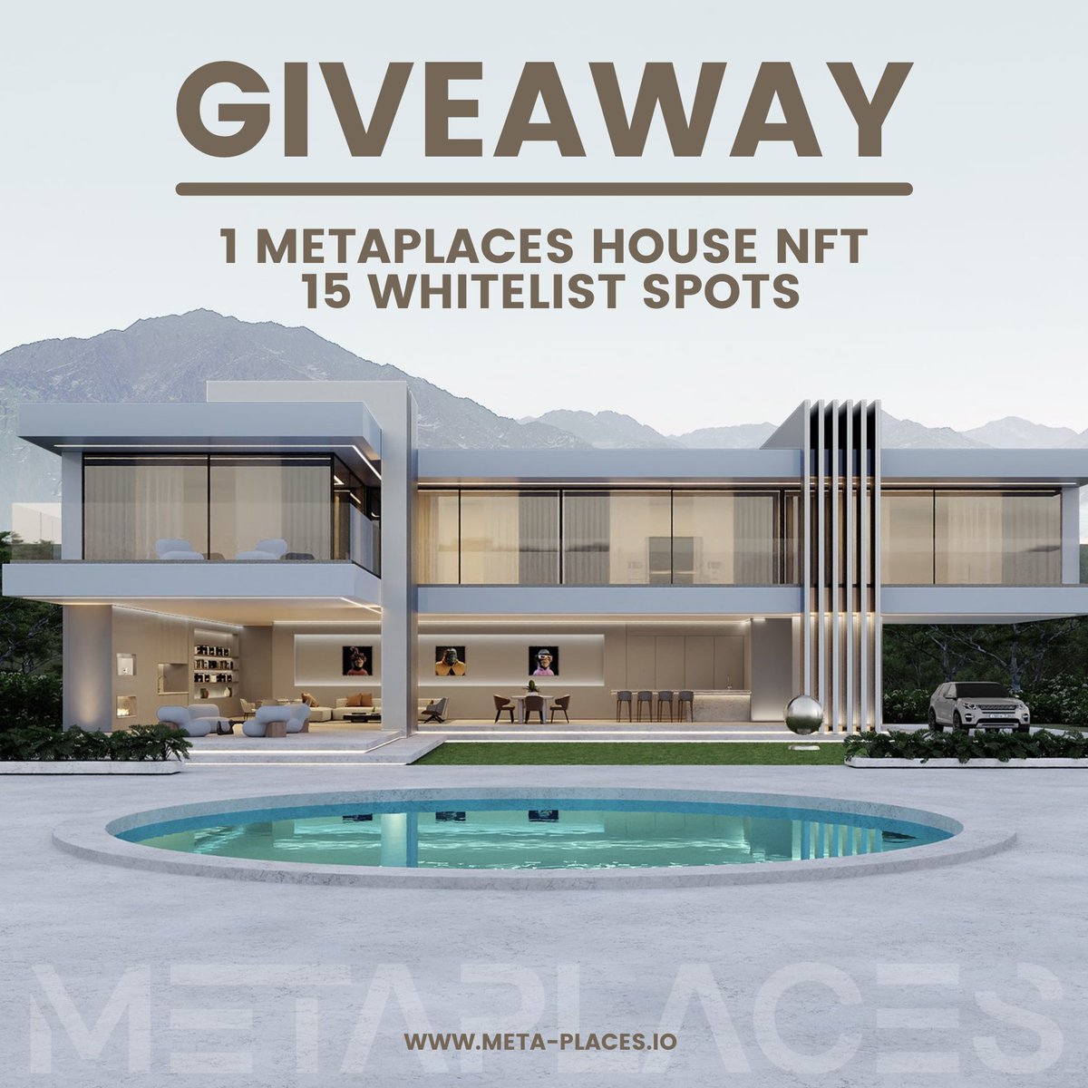 metaplaces_io's tweet photo. How would you feel about having your own luxury real estate 🏡 in the metaverse?
Here is your chance! 
🎁 We are giving away  15 WL and 1 Free NFT #Metaplaces house!

To enter:

1. Join Discord: https://t.co/pSOsGe24Sx
2. Tag 2 friends

#NFT #NFTCommunity https://t.co/2Zqp28IdQG