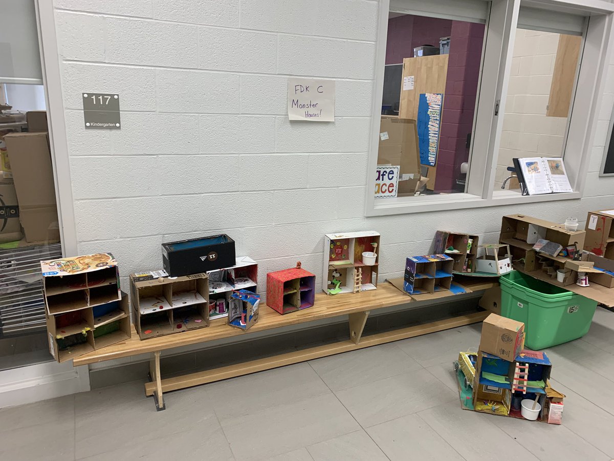FDK C Ss and Ms. Sadler <a href="/TDSB_Avondale/">Avondale Schools</a> documenting their Creative Monsters and describing the homes that they created for their creatures.