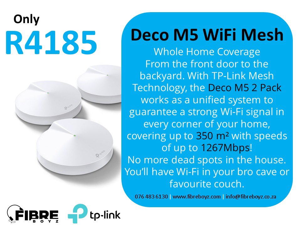 FibreBoyz's tweet photo. These #WifiMesh solutions can be used to make your home into a #smarthome! Shop online here: https://t.co/eoZNSzzsXF

#tplink #smarthomes #smarthometechnology #smarttech #meshsystem #tplinkmesh #deco #decomesh https://t.co/Fc09SXcRqW