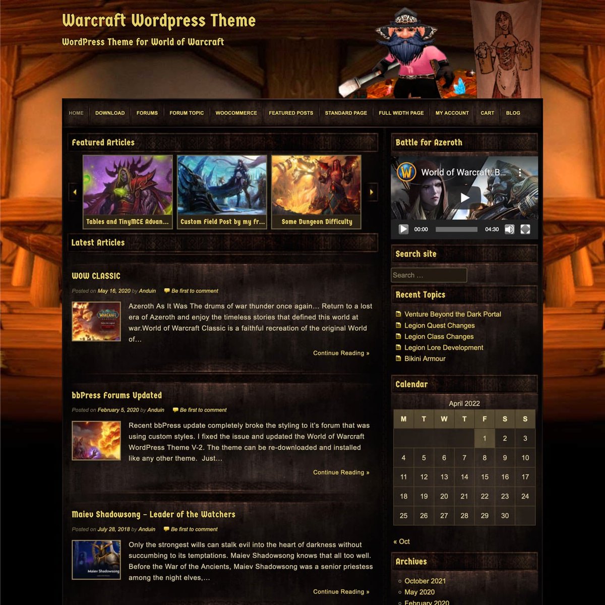 WarcraftWP's tweet photo. Live Demo 👉 https://t.co/MpYEXpXHqG Warcraft WordPress Classic Theme - Goldshire
If you’re into tavern theme, we have a theme you might like.
#Warcraft #WOWclassic #GamerBlogger #TwitchBlogger #YouTuberBlogger #StreamerBlogger #mmorpg #Wordpress https://t.co/EhhumE8wSI