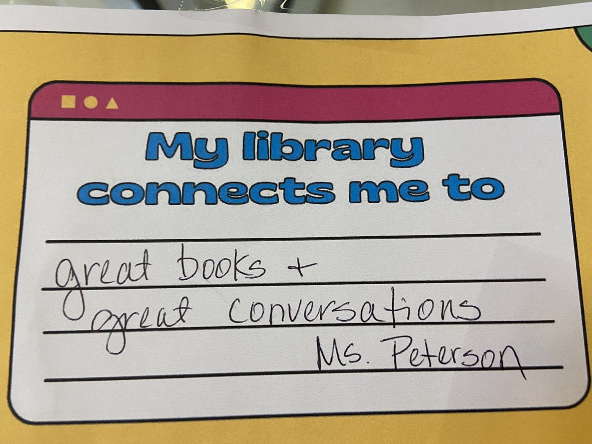 PipkinMiddleLC's tweet photo. Happy School Library Month! @PipkinR12 students and staff are sharing how the library connects them to….  #spslib #SchoolLibraryMonth https://t.co/llFzkGUb82