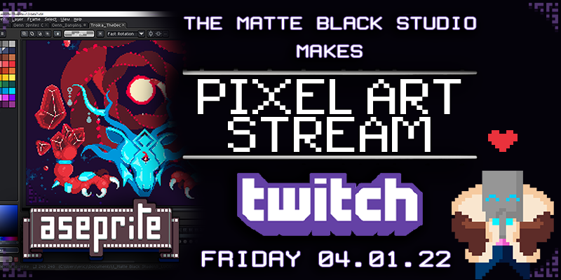_theMatteBlack's tweet photo. FRIENDS! Tonight come hang as I begin animating a new NPC, the SCRIBE!
Cant wait to see you there!  Be sure to come with a fun hypothetical that we can dig into!😄

Stream starts @ 6pm EST!

https://t.co/m9QWxOSRlJ

#twitch #pixelart #indiegame #indiedev #gamedev #gamedesign https://t.co/H3r0GxT0pI