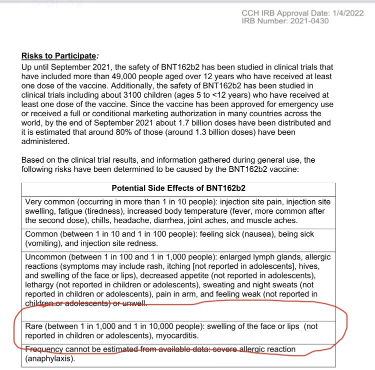 <a href="/alexandrosM/">Alexandros Marinos 🏴‍☠️</a> Oh, and this was released recently - a patient consent form for a Pfizer study, in which Pfizer acknowledges risk of myocarditis is >1/10,000 - <1/1000

icandecide.org/wp-content/upl…