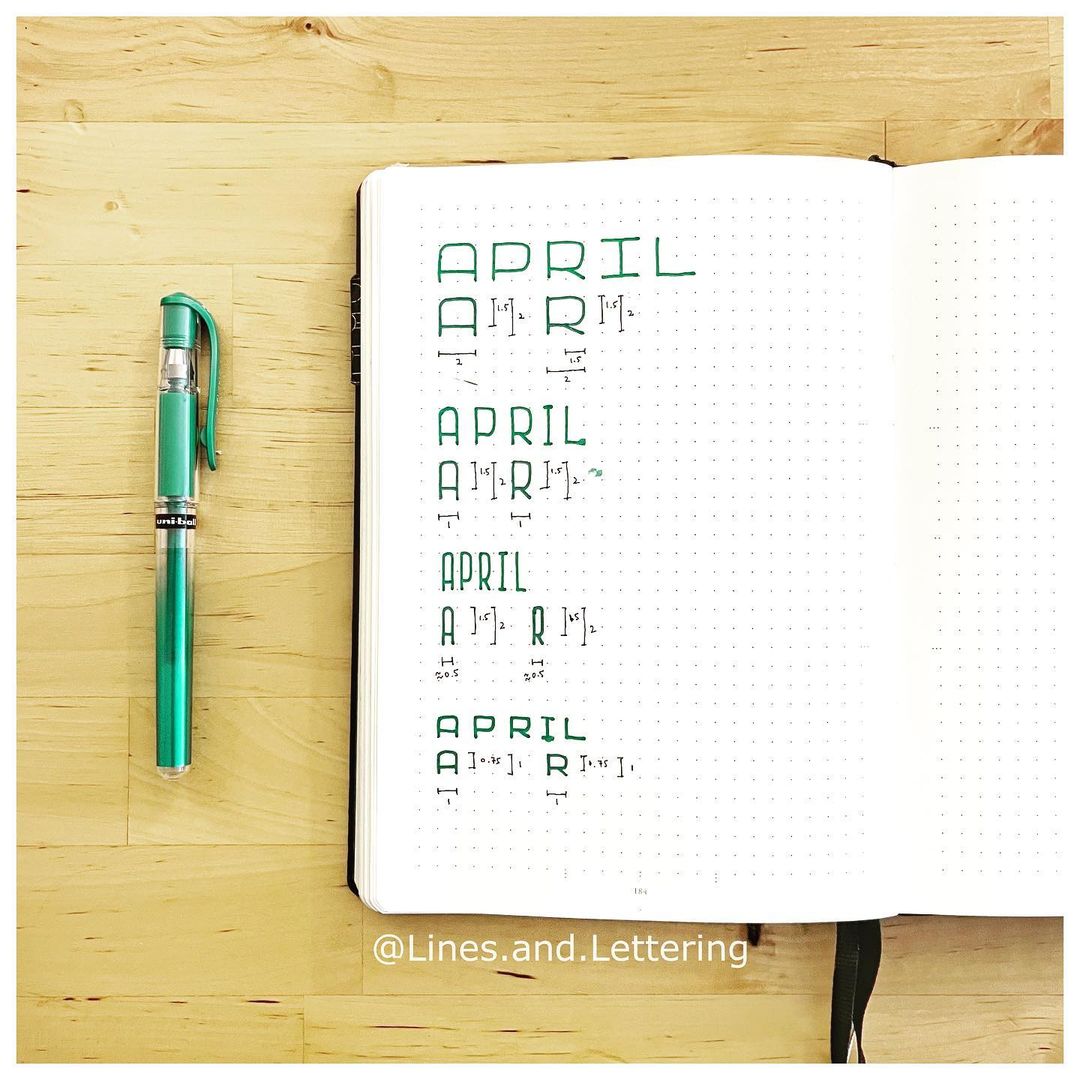 officialuniball's tweet photo. Hello, April!! We love how @lines.and.lettering broke down the spacing for her lettering styles with our Signo Gel Impact in Green. #uniquelyinspired #uniball
๐ธ by @lines.and.lettering https://t.co/RySWx0o8jh