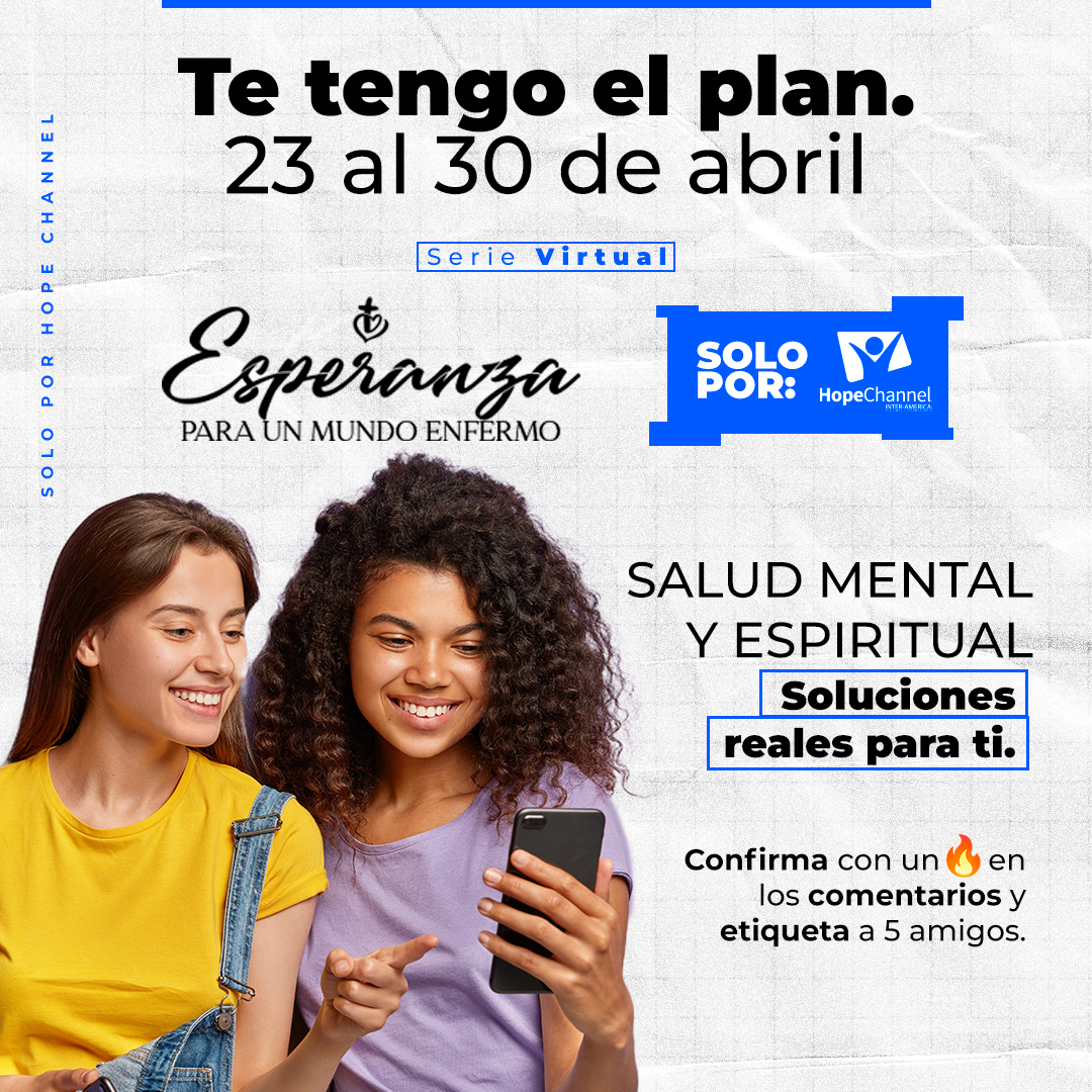 HopeChannel_IA's tweet photo. Llega la serie virtual ‘Esperanza para un mundo enfermo’ con el conferencista Arnaldo Cruz.  23 al 30 de abril. Lanzamiento en vivo:

🇨🇴 Colombia 7:00 PM
🇻🇪 Venezuela 8:00 PM
🇵🇷Puerto Rico 8:00 PM
🇨🇺Cuba 8:00PM

Por: Facebook, YouTube e Instagram de Hope Channel Interamerica https://t.co/FLxQLxvQIa