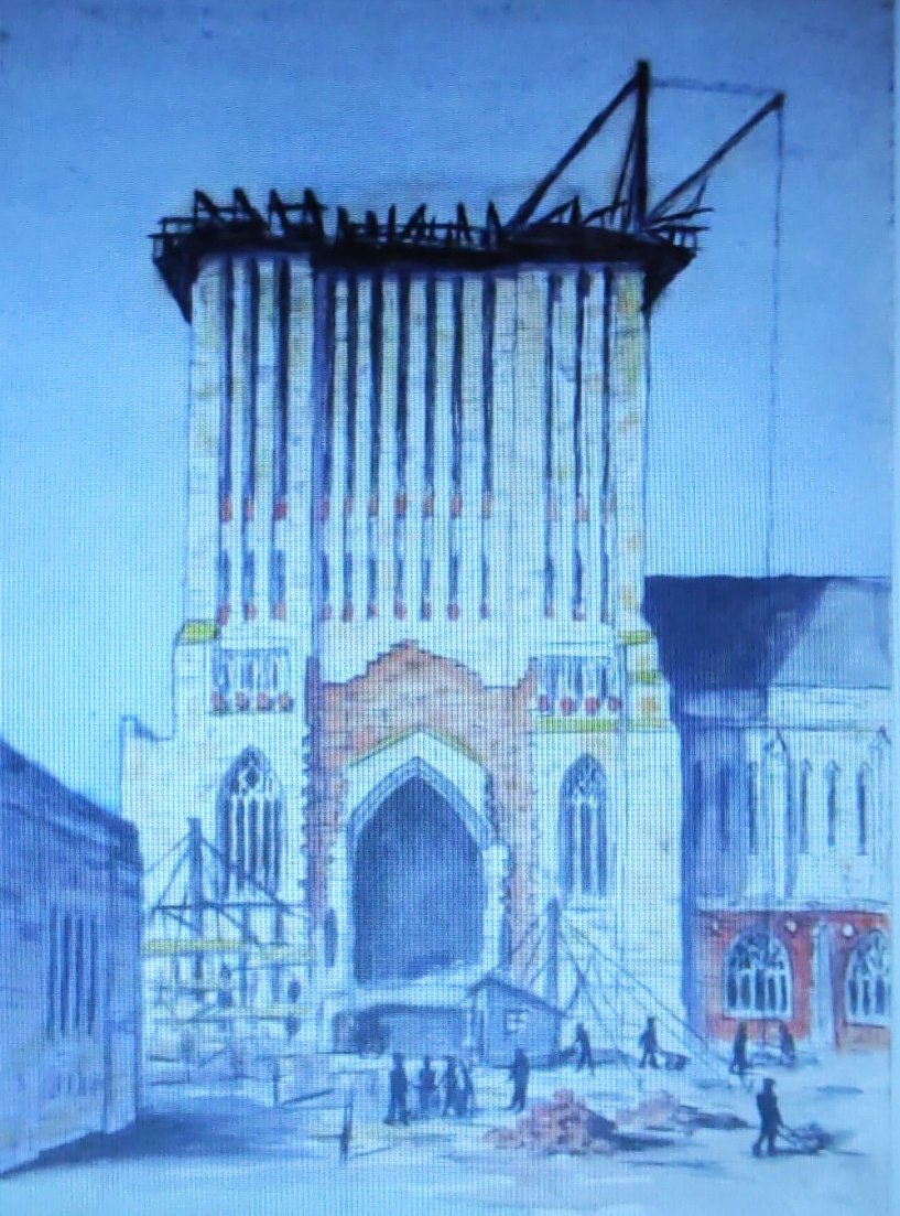 Sterling Memorial Library. #NHV
Artist - Warren Hunting Smith.
Watercolor - circa 1929.
Smith graduated from Yale in 1931.
From 1931 to 1982, Smith worked at Sterling Library, editing the letters of Horace Walpole.
#NewHavenMuseumAtHome