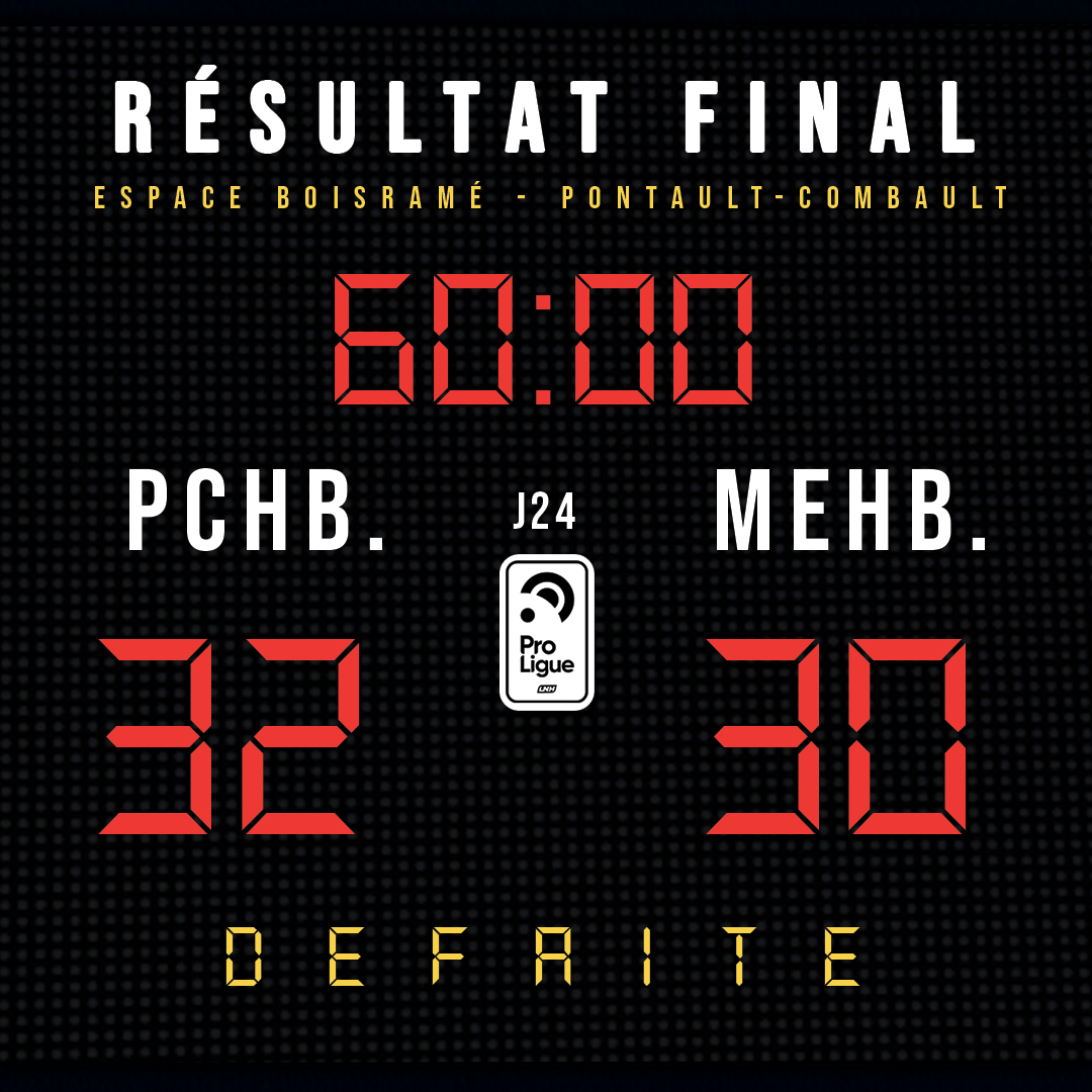 MEHB_officiel's tweet photo. 😢 Le #MEHB s'incline dans le derby malgré un match encourageant.
Score final : 32-30
Rendez-vous dès vendredi pour la réception de @USIvryHB ! 🔥 https://t.co/TZ6jp5t6je