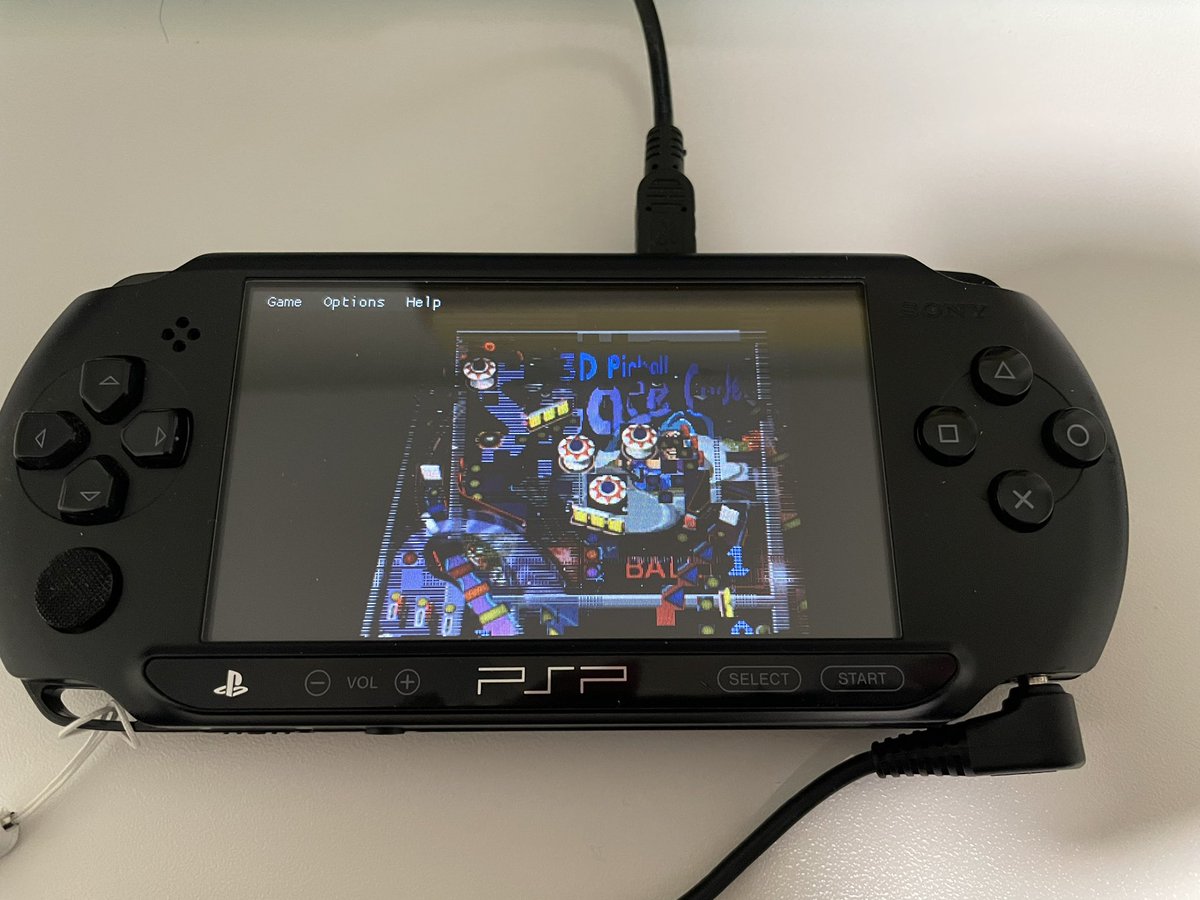 fjtrujy's tweet photo. Trying to bring back some old school games to PSP. Probably the game that my father played the most. This is obviously still WIP, but at least we can see some graphics already.
#SpaceCadetPinball #Windows98 #PSPDev #Decompilation https://t.co/NDzZZNolxl