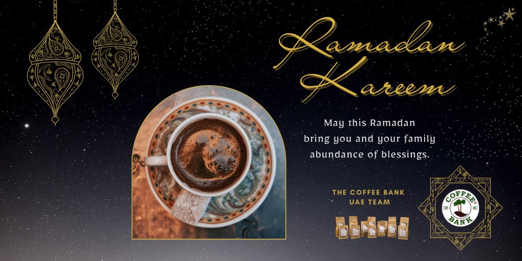 #RamadanKareem! May this #Ramadan2022 bring you and your family abundance of blessings. 

For your coffee need, please call +971 6 526 6444.