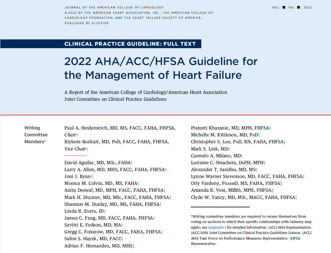 2020 ACC/AHA/HFSA Heart Failure Guidelines- Full guideline: jacc.org/doi/10.1016/j.… @paheidenreich @texhern @anita_deswal @gcfmd @orlyvardeny @csleern @mcolvin89 @SaviFeds @KhazanieHeart @MarkDrazner @JamesCFangMD @NutritionHF @NMHheartdoc @salimhayek @ATSandhu @ShannonMDunlay