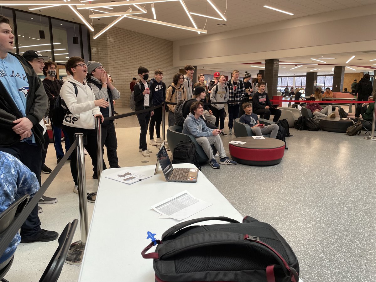 Success! Auto Club had our first Gran Turismo event in the commons today. Fun was had by students & staff. Thanks to everyone that made it possible. @Maine_South #granturismo