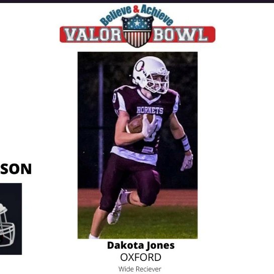 CoachMeansOXFB's tweet photo. Congratulations to seniors Nick Richardson, Dak Jones, and Seth Pearson for being selected to the Valor Bowl! They are all great representatives of the program and of 11 as 1! https://t.co/r6gDjczDZo