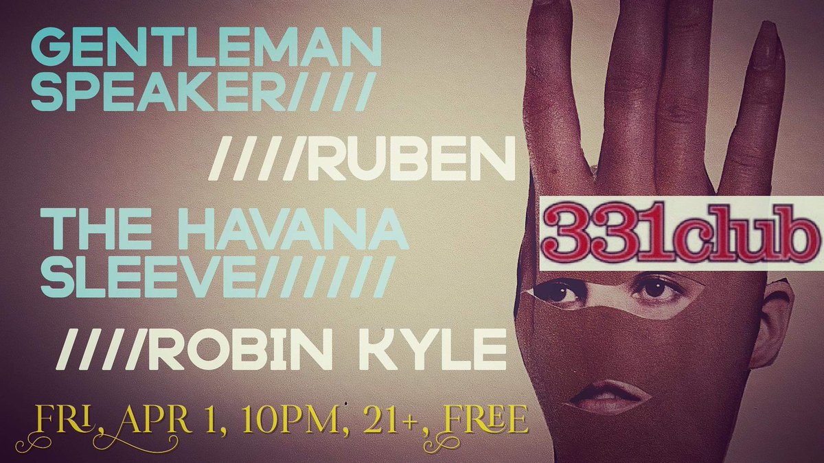 Hey hey hey! Come join us tonight for an awesome line up down at the @331club ! We’ll be movin’ and most likely groovin’!