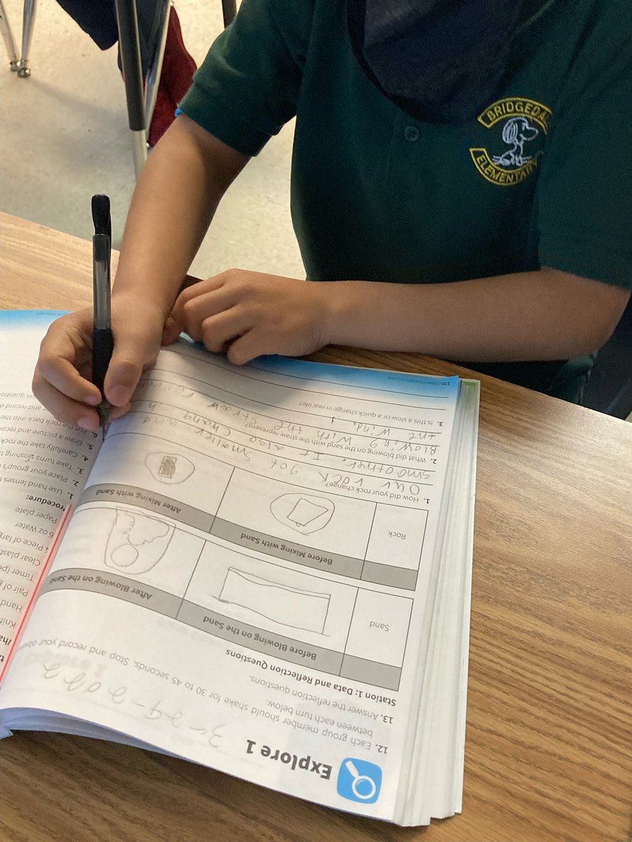 BridgedaleElem's tweet photo. 2nd graders exploring the affects of wind and water on land and recording their findings. @JPschools @JasonJbeber #beaglepride #successtobark🐶 https://t.co/D6RU4RIBa7