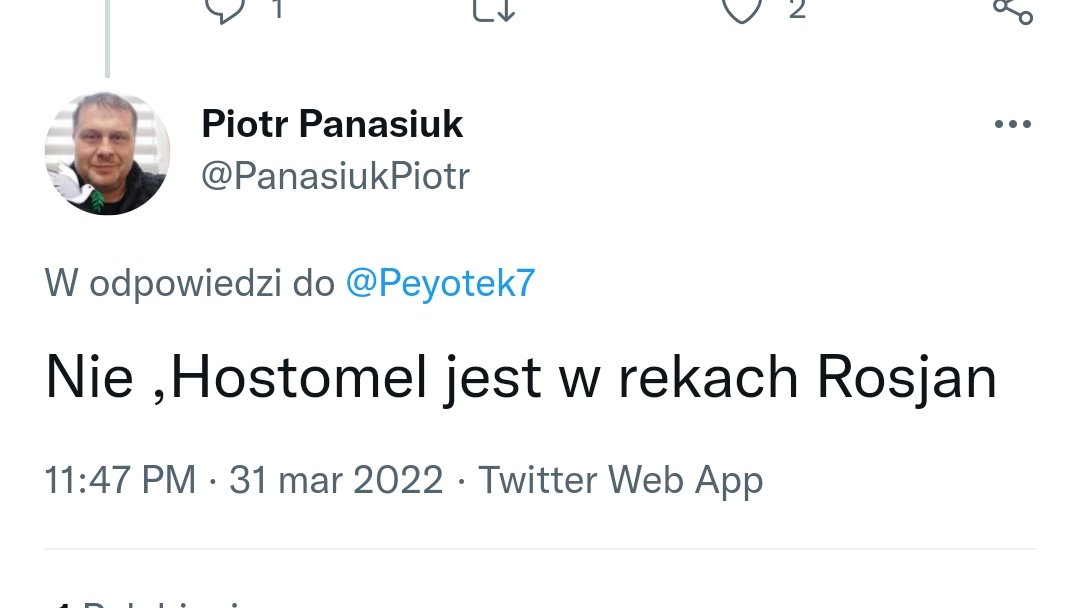 LekkoPijany's tweet photo. @PanasiukPiotr O widzę Panie Piotrze, że oficer prowadzący przekazał, że można zmienić narrację z lotniska #Homstomel i pokazać zdjęcia zrobione przez Ukraińców, a jeszcze rano według Pana było pod kontrolą wojsk rosyjskich https://t.co/o1ofNrMF2X