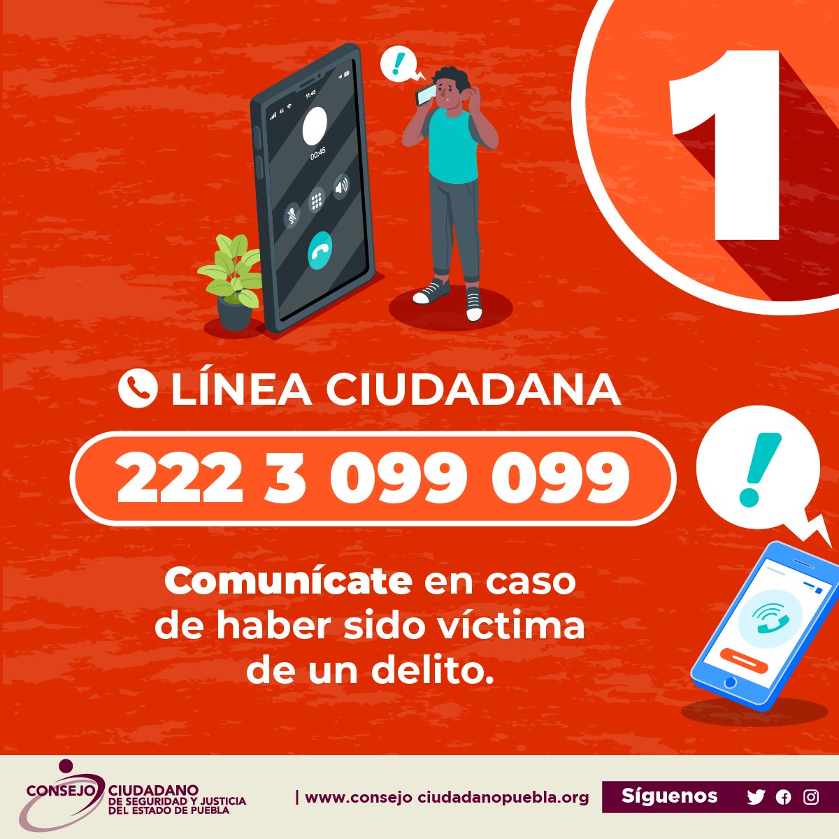 CCSJPuebla's tweet photo. Si requieres hacer una denuncia✍️ en el #CCSJP y no sabes cómo, aquí te lo decimos.
Recuerda comunicarte a la #LíneaCiudadanaCCSJP ☎️222 3 099 099
💠Catálogo de delitos 👉https://t.co/BKUOapYhOl https://t.co/nKmArQDGS6