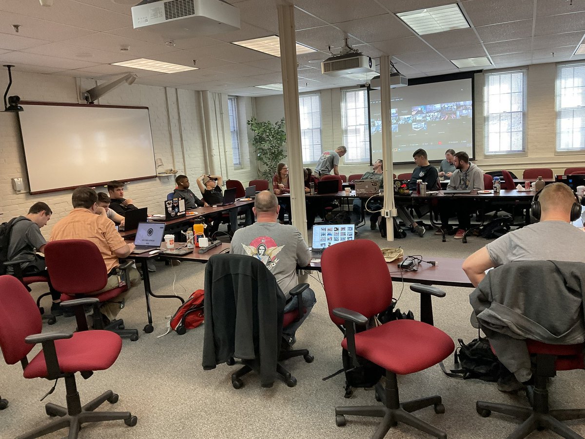 THREAT SET; #norwichuniversity #cybersecurity and #computer science and information assurance majors are working together to compete in the @NSAGov’s #nsacyberexercise. Competition continues through tomorrow.