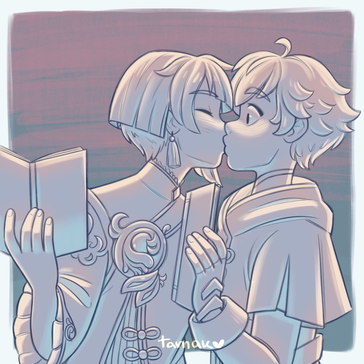 _Tamakat_'s tweet photo. kissy kissy instead of reading 😳💖💞💗💓💕🥺
#xingyun #GenshinImpact #Xingqiu #chongyun https://t.co/MEA0ivefXU