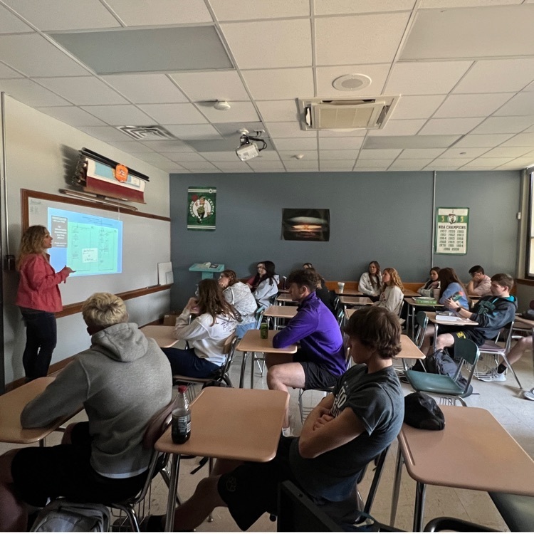 Our very own Burt County Clerk, Sarah Freidel, popped into Government class today to discuss voting with our students.