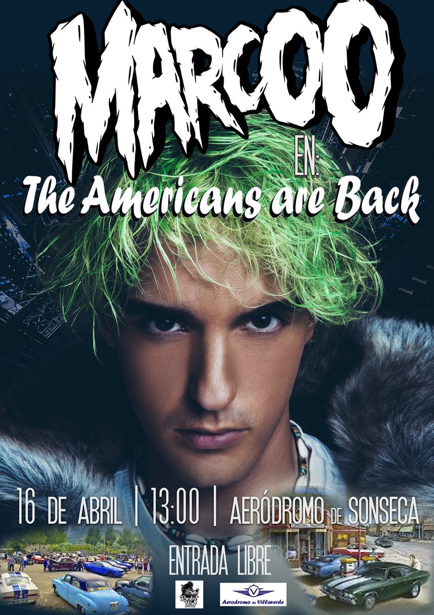 marcoo_oficial0's tweet photo. Yyyyyy el dia 16 estaré en Sonseca (Toledo) en el Aerodromo haciendo  un conciertazo en el evento de coches americanos https://t.co/KrKi12K1pm
