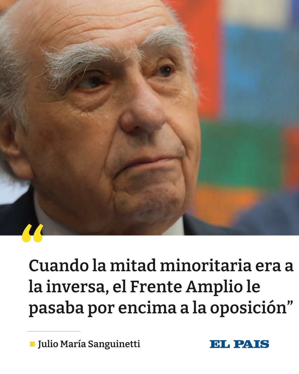 “Cuando la mitad minoritaria era a la inversa, el Frente Amplio no dialogaba con nadie y le pasaba por encima a la oposición como un tractor”, disparó el expresidente elpais.uy/hqY05QMQ