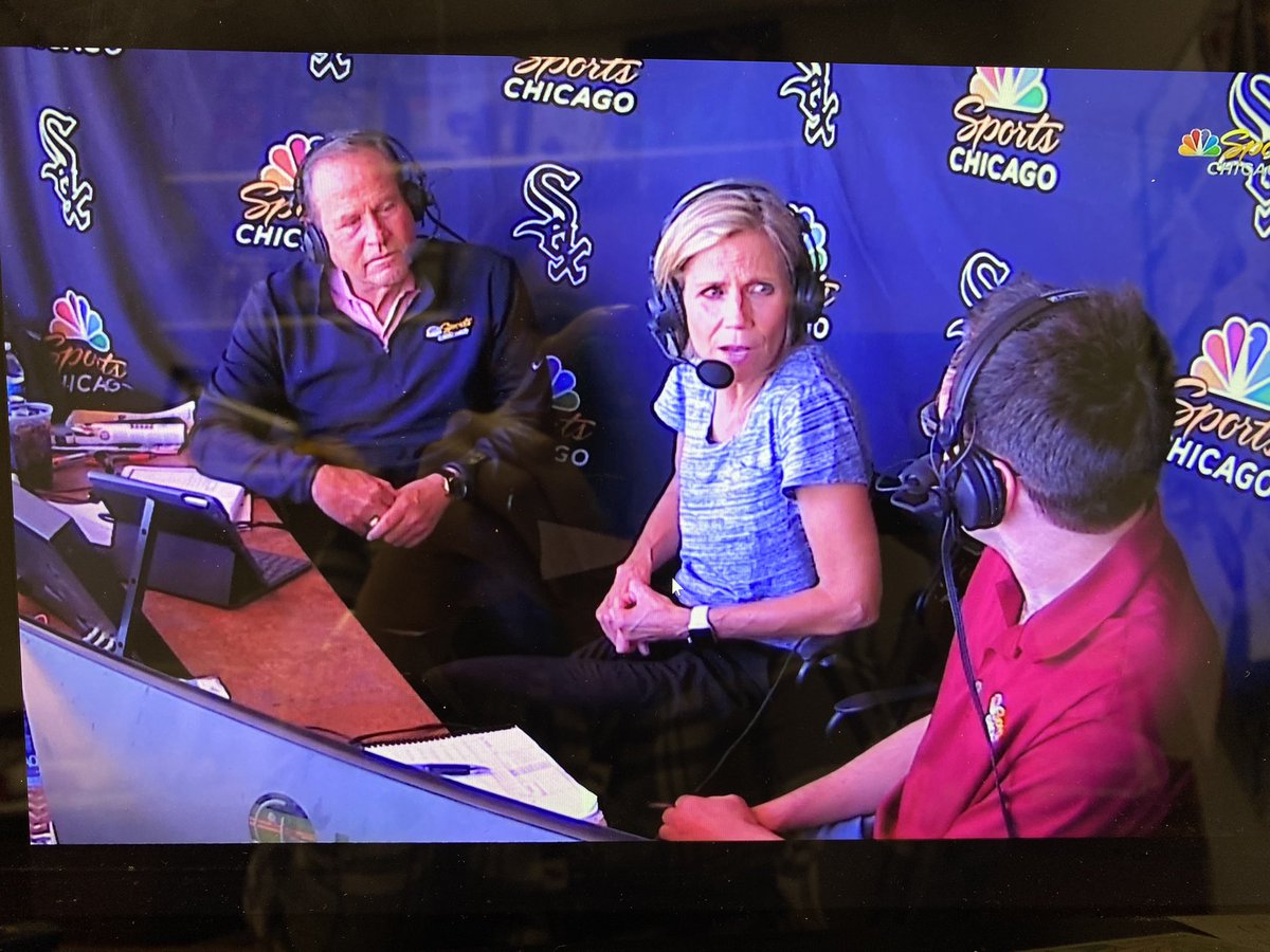 soxcharities's tweet photo. Executive Director Christine O’Reilly chatting with @jasonbenetti and @stevestone about all things #SoxCharities and reminding fans to get their #SoxSplit tickets to benefit Ukrainian relief. 

🎟 https://t.co/moXFye8qH5 https://t.co/5rn9SAkSjA