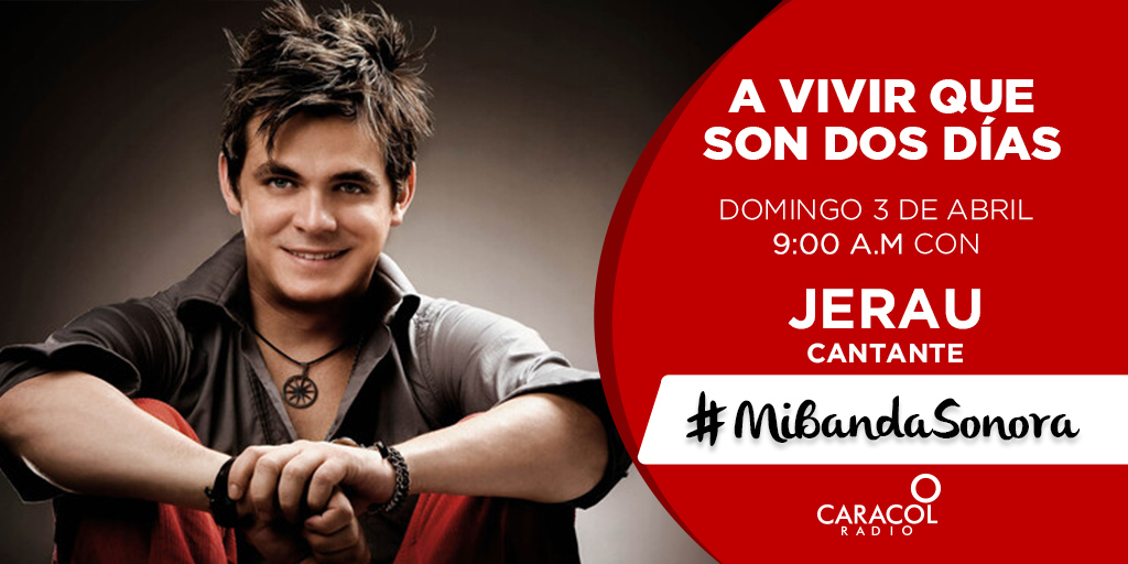 #MiBandaSonora | Este domingo 3 de abril no se puede perder #MiBandaSonora con <a href="/jeraucolombia/">JERAU</a>. 

A través de canciones conoceremos la música y las historias que han marcado la vida del cantante colombiano. 📻😍

¡Los esperamos a partir de las 9:00 a.m.!