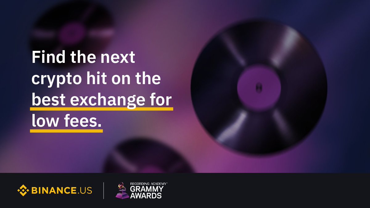 We're giving out more than 80 #GRAMMYs this Sunday, but there's one more category for your consideration... 🎵

The Best #Crypto Exchange for Low Fees: <a href="/BinanceUS/">Binance.US 🇺🇸</a>. 👏